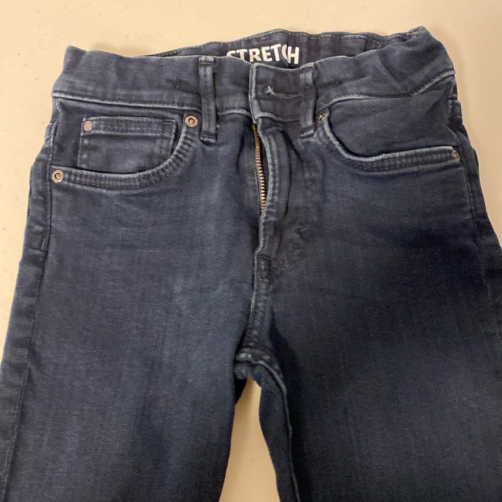 Kids dark rinse skinny jeans